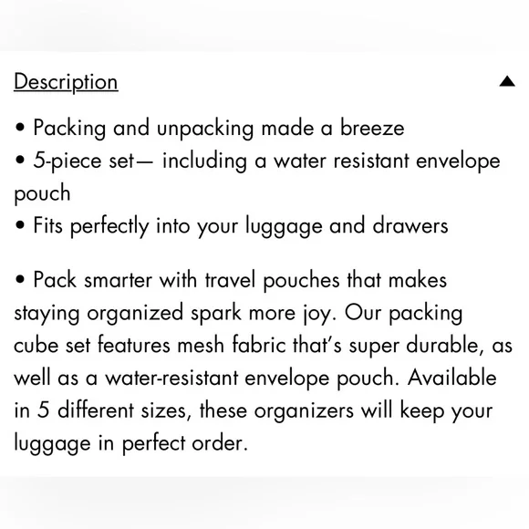 NWT Calpak Floral Packing Cubes - Picture 14 of 16